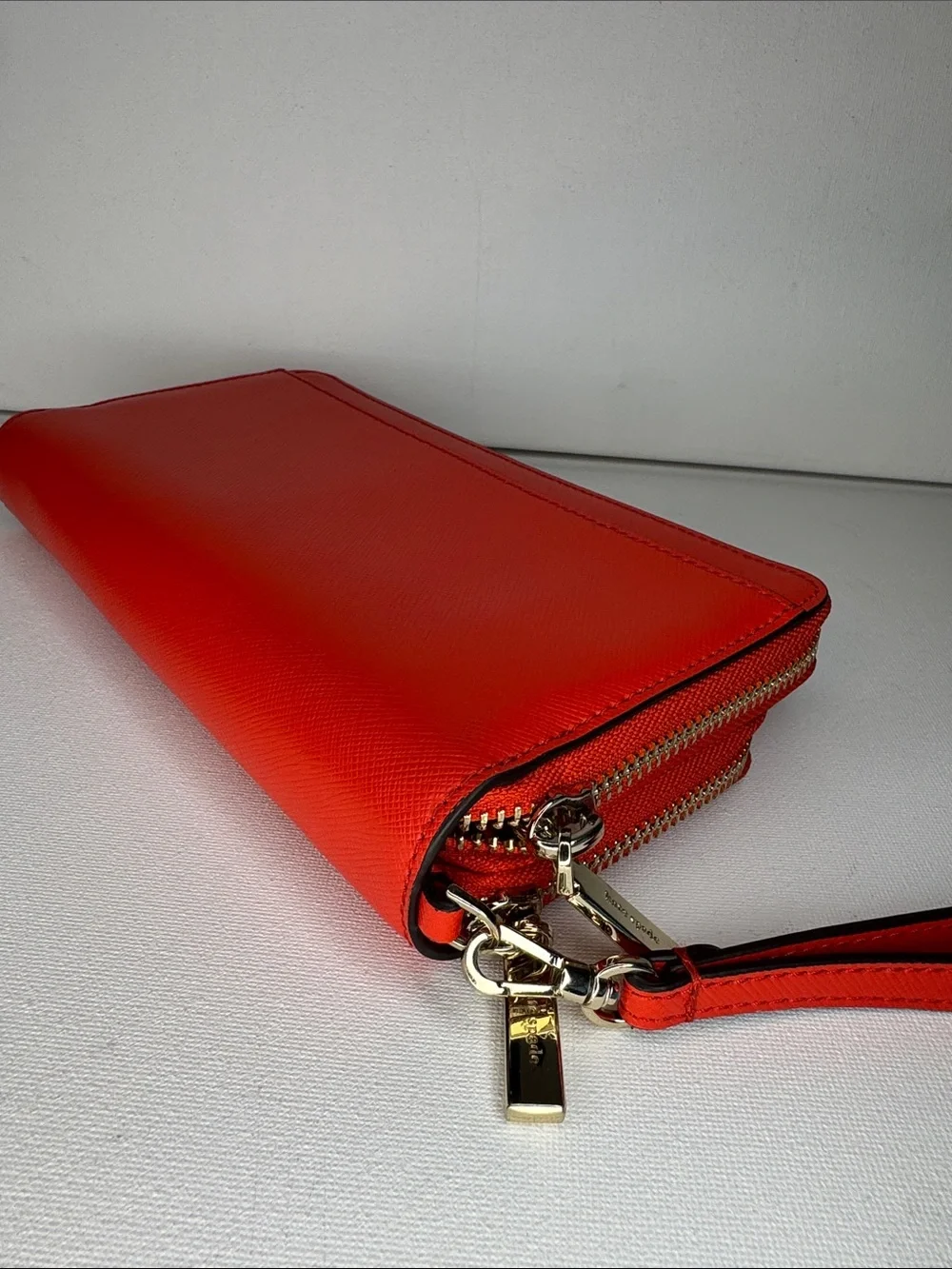 Kate Spade Madison Dual Compartment Zip Wallet Wristlet - Gazpacho Orange-Red